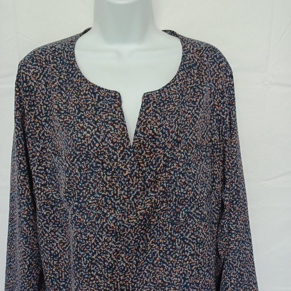 CJ Banks women top tunic blue v neck sz 1X - Picture 4 of 6